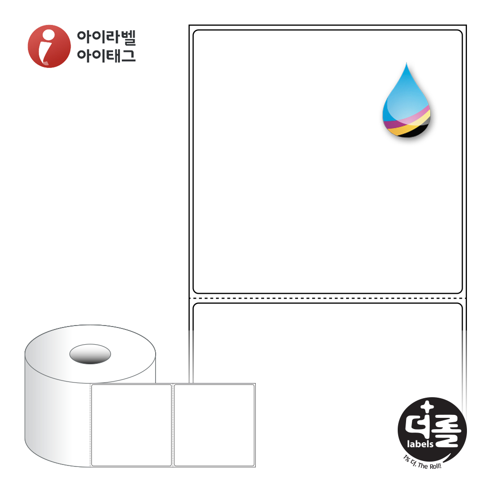 더롤라벨 RJ10098 바코드 라벨지 100x98 흰색 모조 잉크젯 40지관 14,600라벨 - 메인 이미지