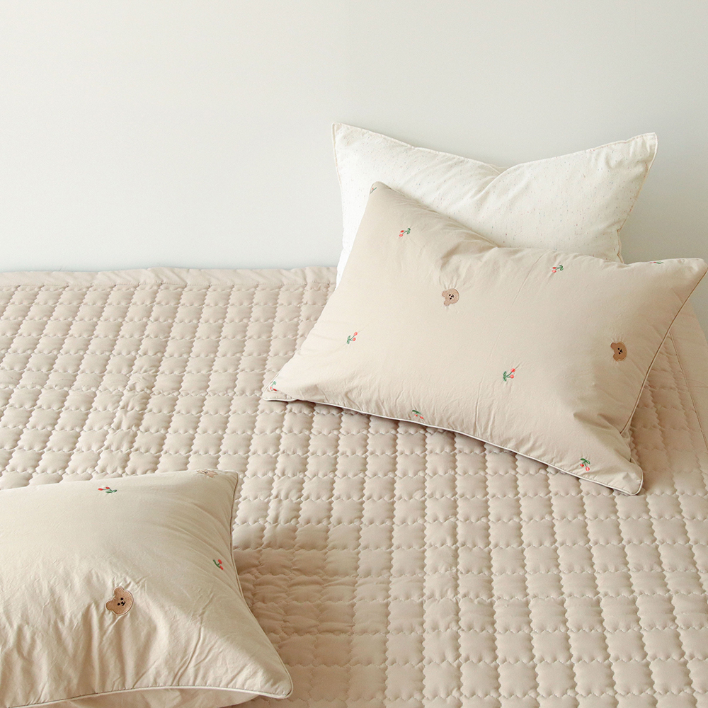 바이오워싱 고밀도 순면 미끄럼방지 논슬립 매트리스 사계절 국산 침대패드 SS