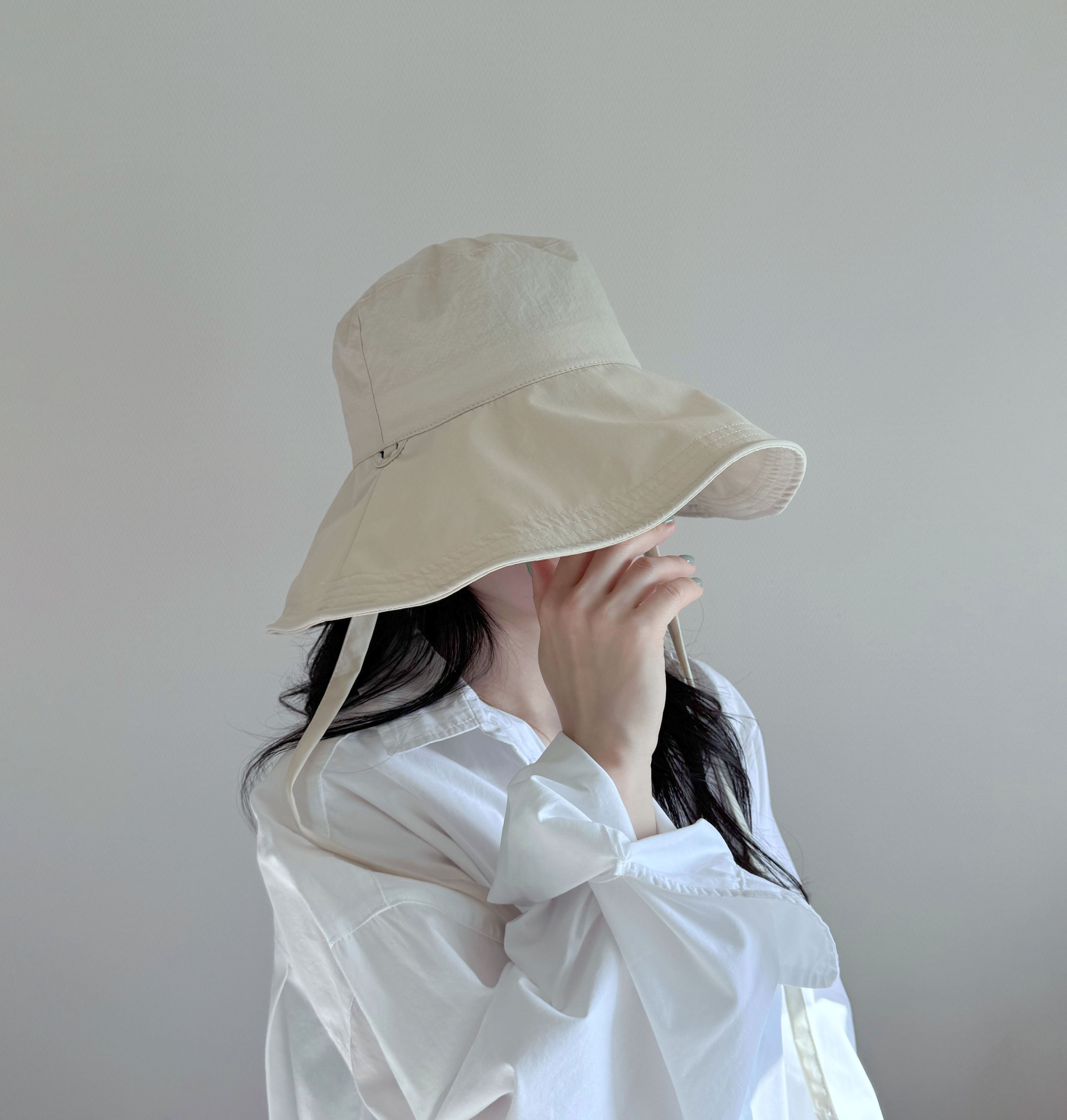 햇빛차단 바스락 챙넓은 리본 끈 여름 모자 여성 휴양지 여행 비치 버킷햇 벙거지 상세 이미지 30
