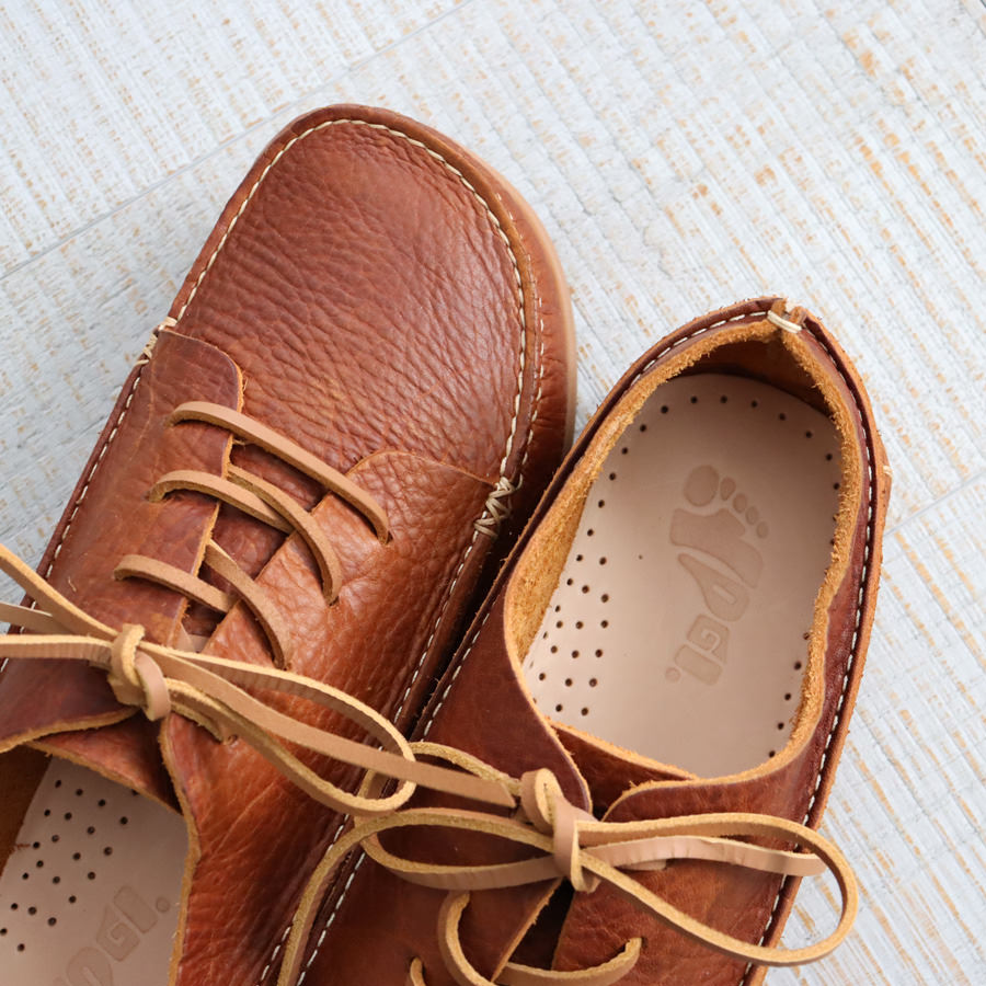 요기 풋웨어 Yogi Footwear 핀2 레더 슈 온 네거티브 힐 브라운 이미지 8