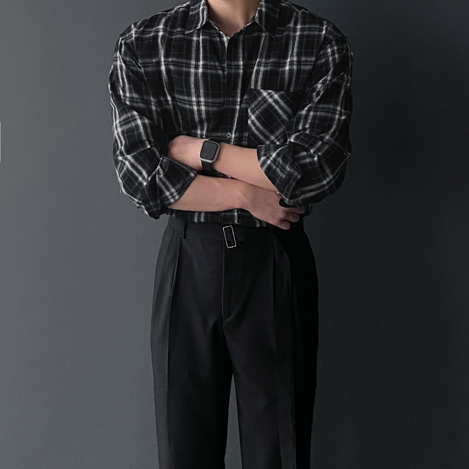 남자체크셔츠 웨스턴셔츠 남성봄셔츠 - 상세 이미지 3