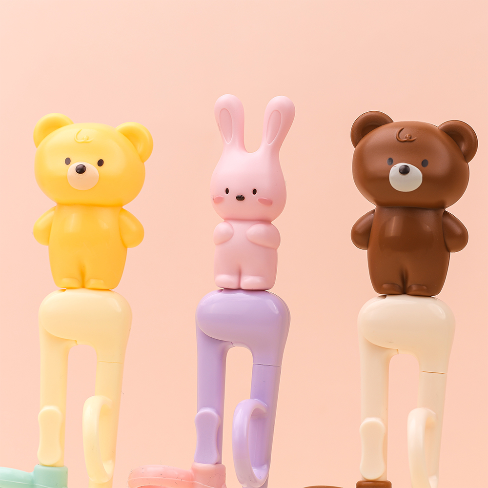 릴팡더스틱 맥스 교정 젓가락 1단계 핑크토끼 캐릭터 유아 아기 첫 연습 오른손 왼손 답례품 - 상세 이미지 2