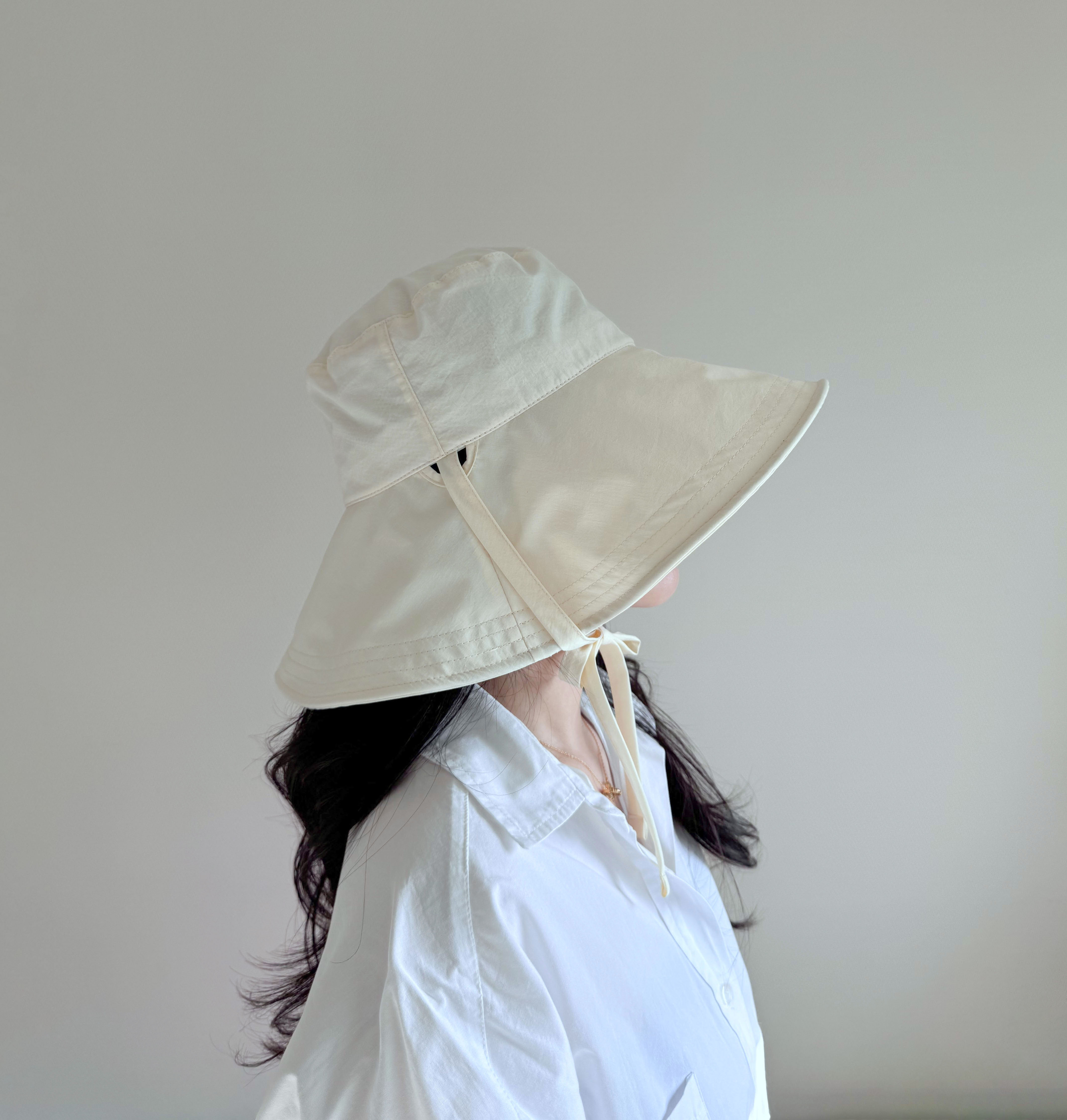 햇빛차단 바스락 챙넓은 리본 끈 여름 모자 여성 휴양지 여행 비치 버킷햇 벙거지 상세 이미지 21