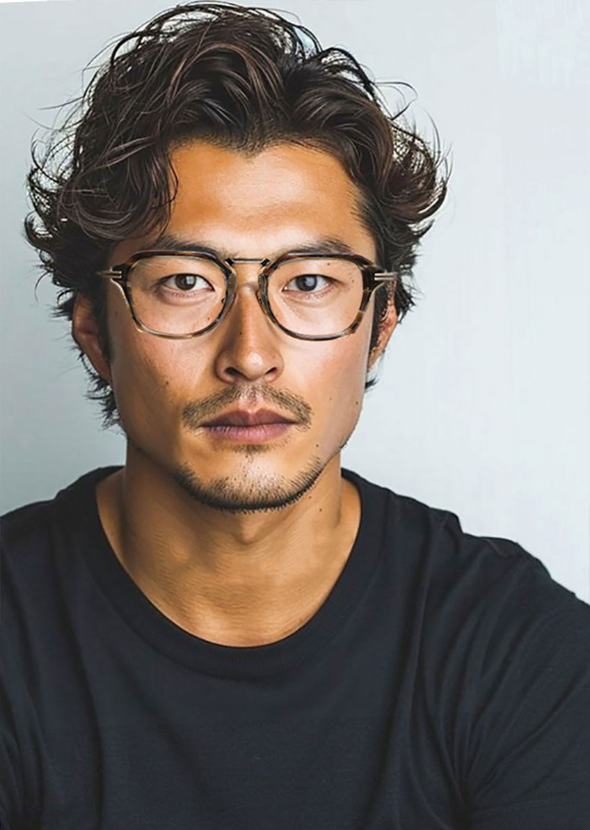 아키하루 9088 티타늄 사각 호피 뿔테 남자 여자 블루라이트차단 시력보호 패션 안경 판매처 상세 정보 이미지 4