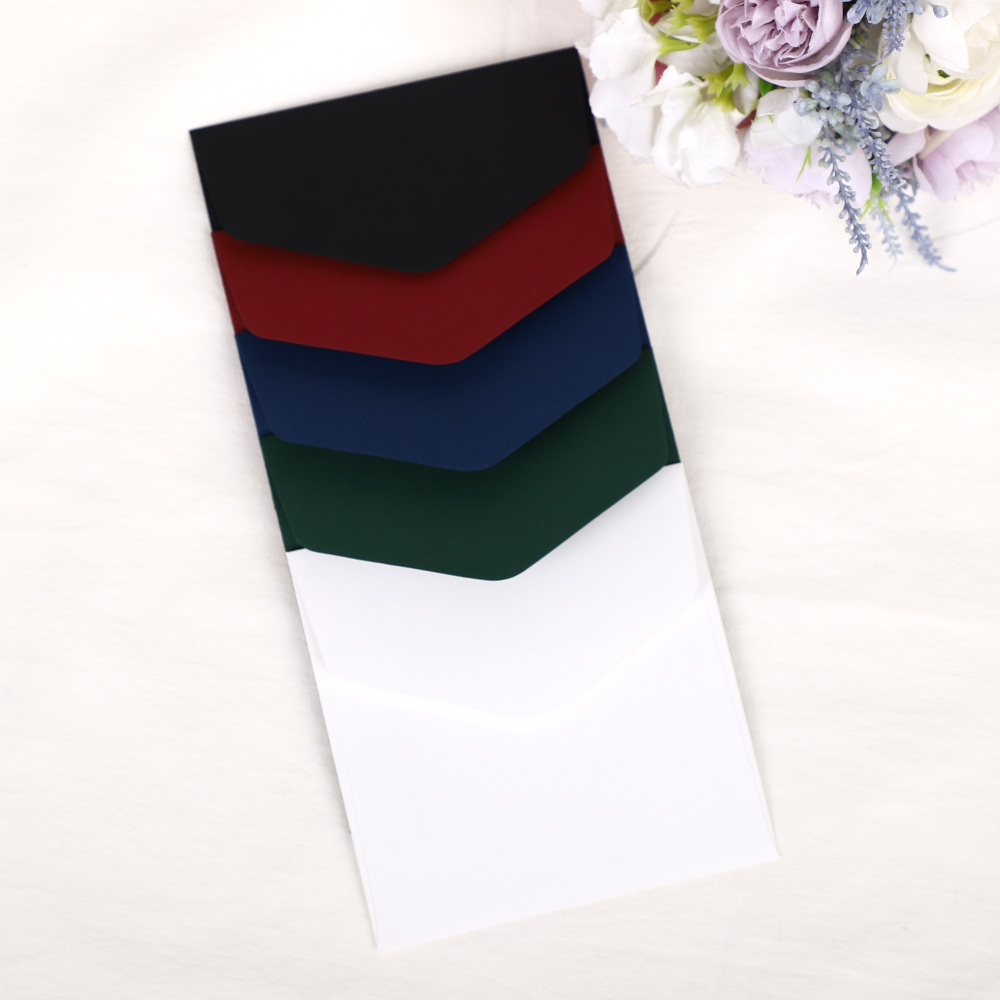 [자체 제작] 130x130mm 컬러 크리스마스 카드 봉투 청첩장 엽서 정사각 50p 제품 이미지