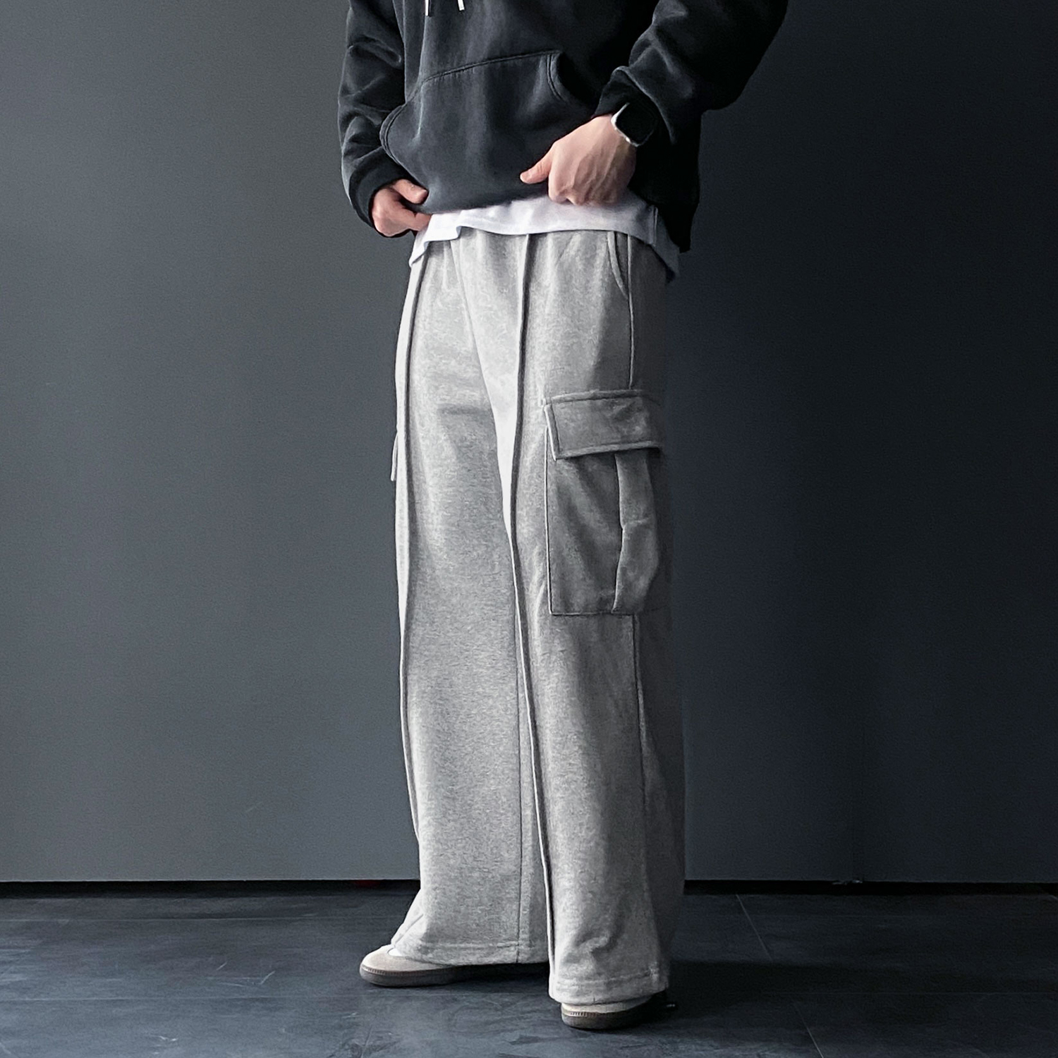 스웻팬츠 벌룬팬츠 통넓은바지 건빵바지 - 상세 이미지 5