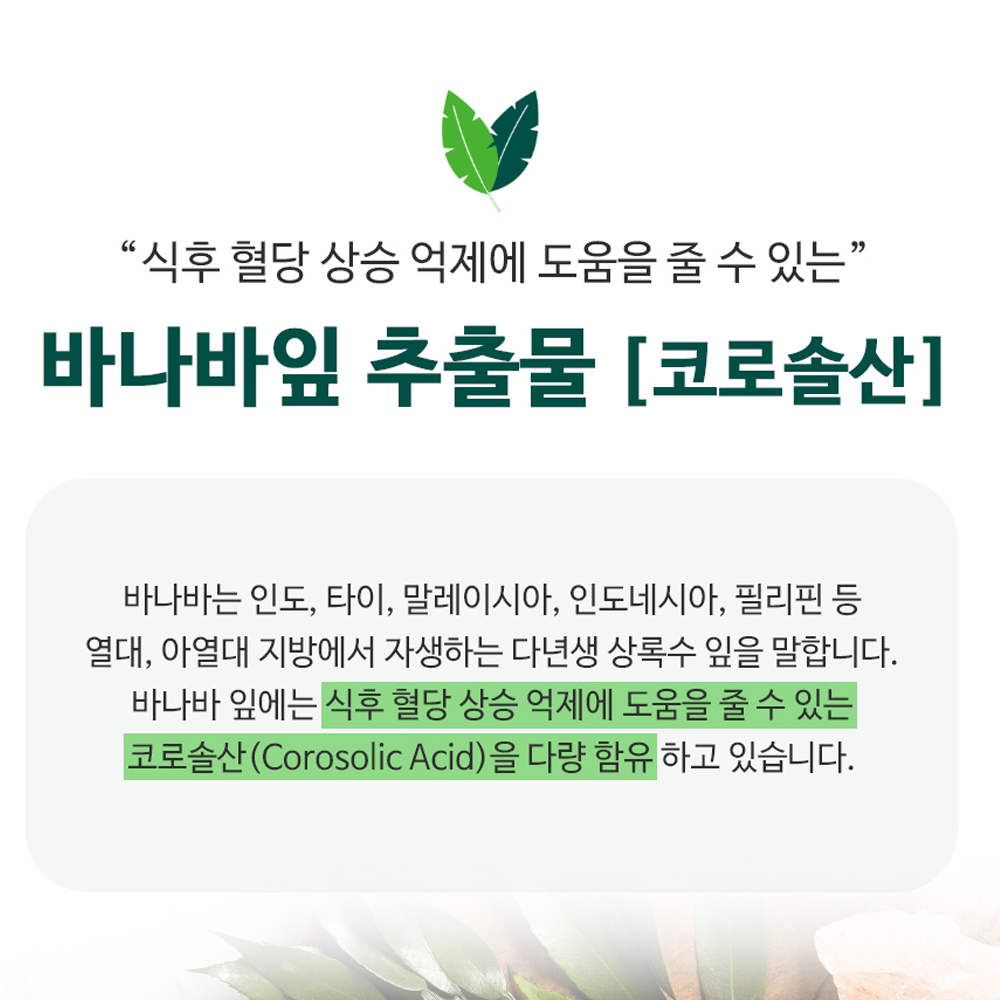 바나바잎 추출물 바나바 플러스 혈당관리 90정, 1개(3개월분) 이미지 6