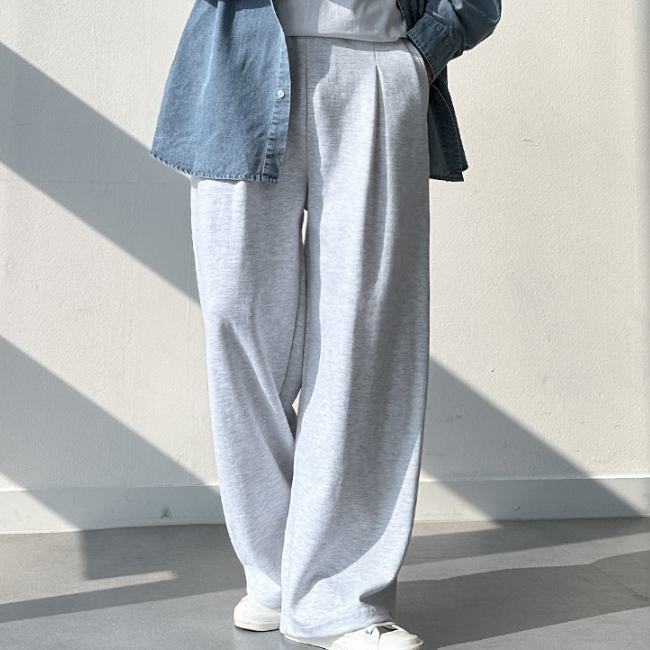 남자 테르 봄 가을 사계절 버뮤다 핀턱 와이드 트레이닝 팬츠