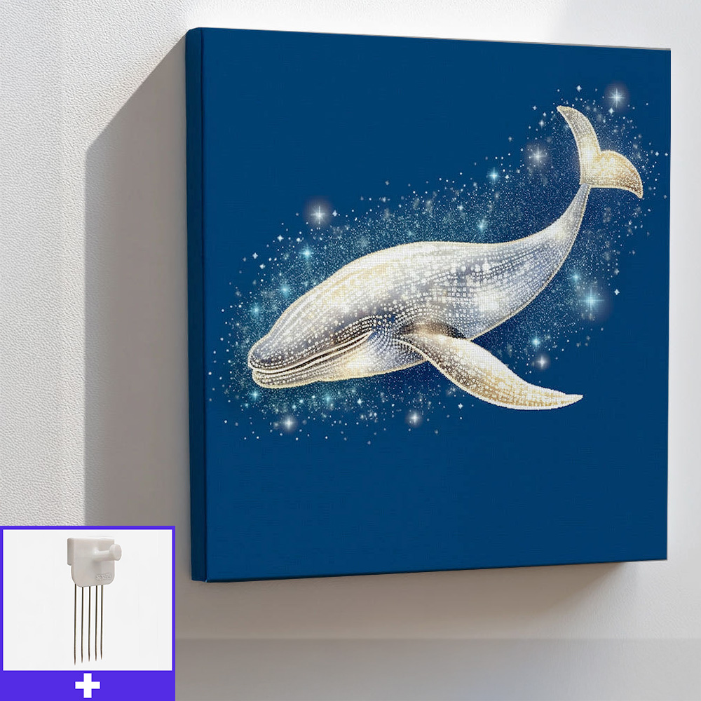 반짝 고래 45X45cm 캔버스액자 고래그림 - 메인 이미지