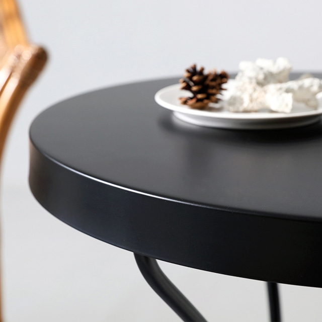 원형 티테이블 2인 거실 베란다 미니 철제 사이드 테이블