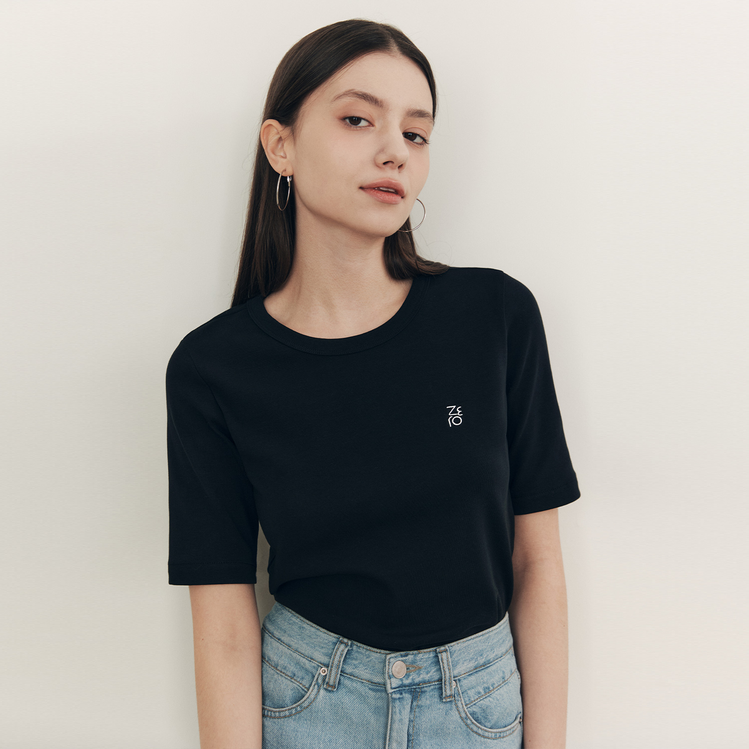[제로스트릿][2컬러] 에센셜 로고 티셔츠 ESSENTIAL LOGO T-SHIRTS 이미지 2