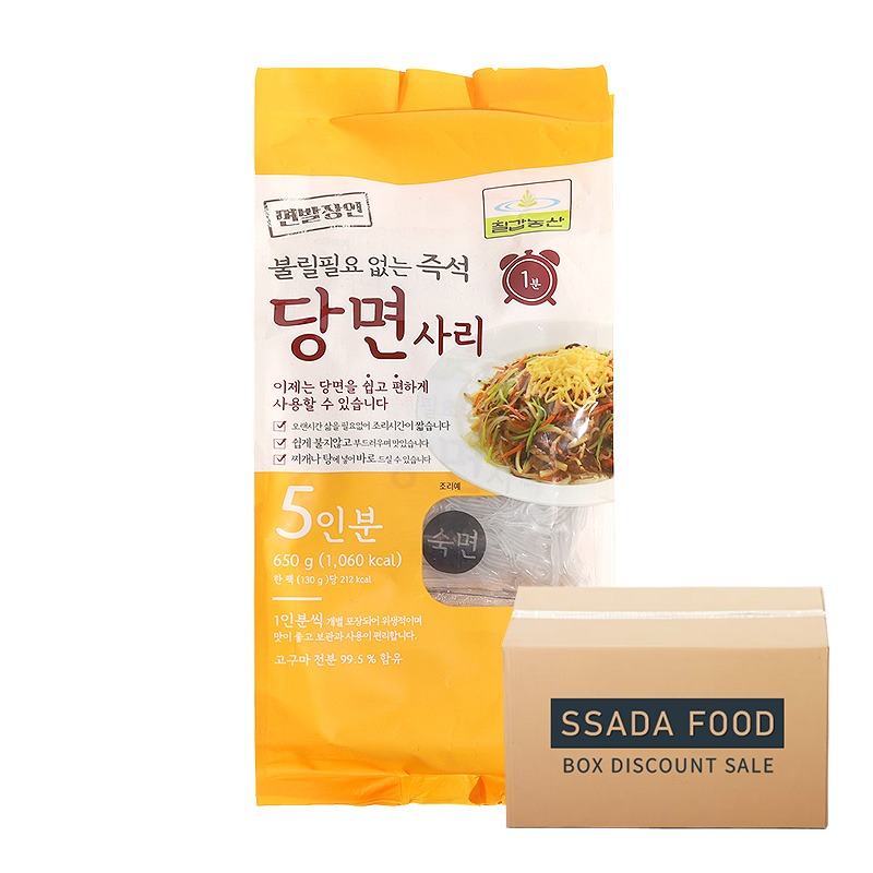 칠갑 면발장인 즉석당면사리 650g 5인분 18개 한박스 : 싸다푸드몰