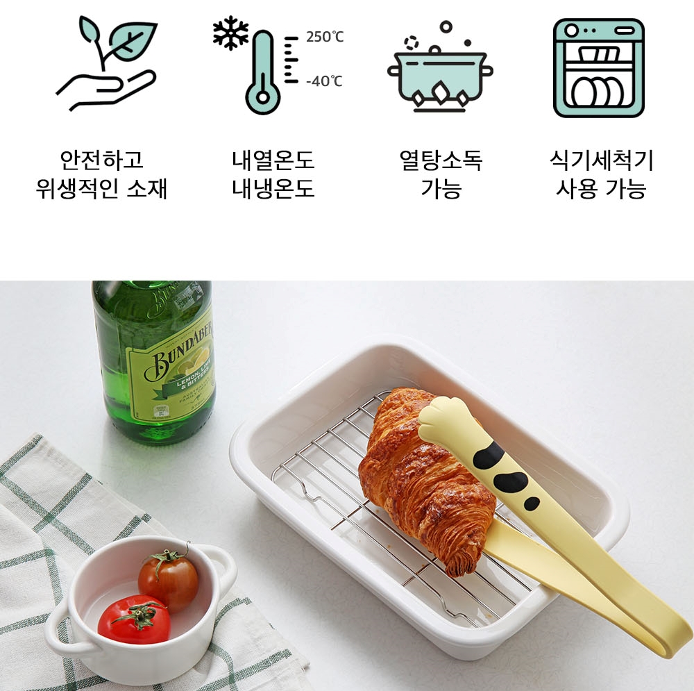 실리콘 미니집게 와플과자 고양이발 핀셋 요리 주방집게 - 상세 이미지 4