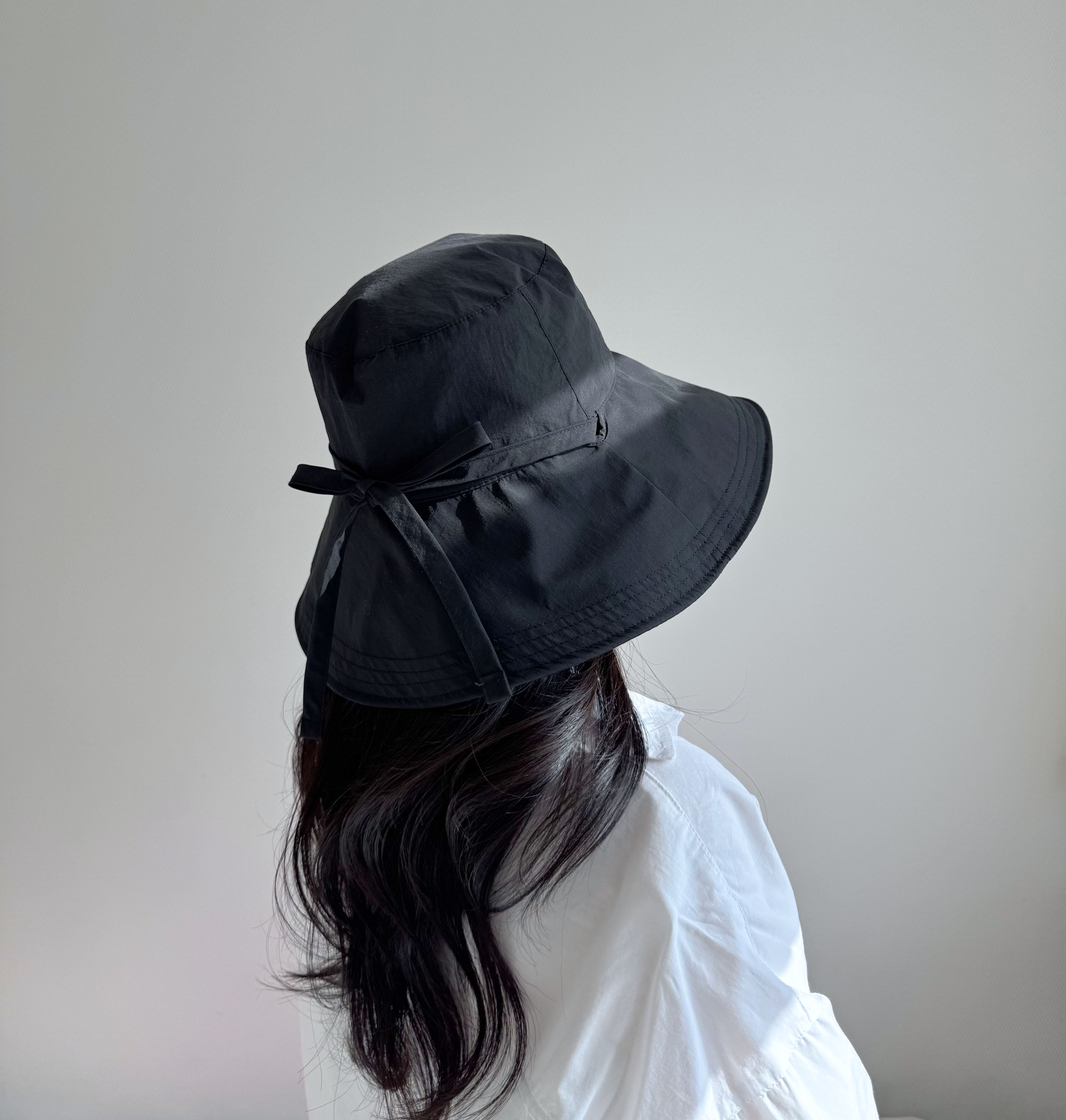 햇빛차단 바스락 챙넓은 리본 끈 여름 모자 여성 휴양지 여행 비치 버킷햇 벙거지 상세 이미지 37