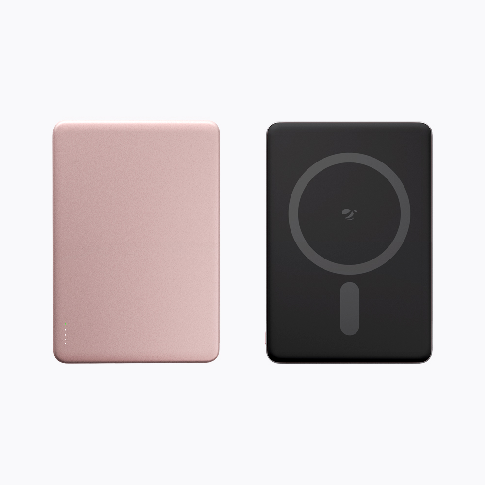 지니비 포켓비 초슬림 맥세이프 보조배터리, 고속 무선충전 휴대용 5000mAh, 핑크 - 상세 이미지 4