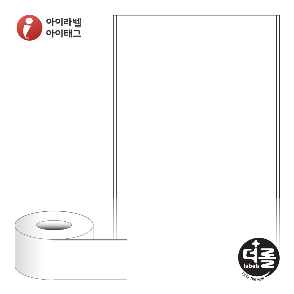 더롤라벨 RL80F100DT 바코드 라벨지 80mmx100M 흰색 감열지 75지관 24,300라벨 리본 불필요 - 상품 이미지
