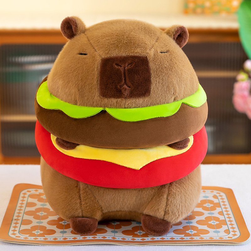 카피바라 햄버거 인형 특대형 초대형 50cm - 상품 이미지