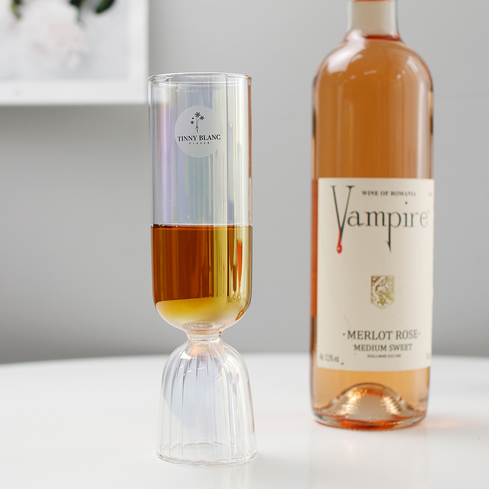 크리스탈 유리잔 티니블랑 고블렛 오로라 샴페인 칵테일 와인잔 200ml, 1개 - 상품 이미지