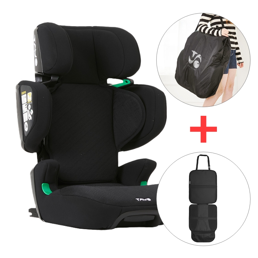 [누비앤타보] 타보 휴대용카시트 아이 컴팩트카시트 i-size 유럽검증 카시트 블랙+보관가방+보호매트