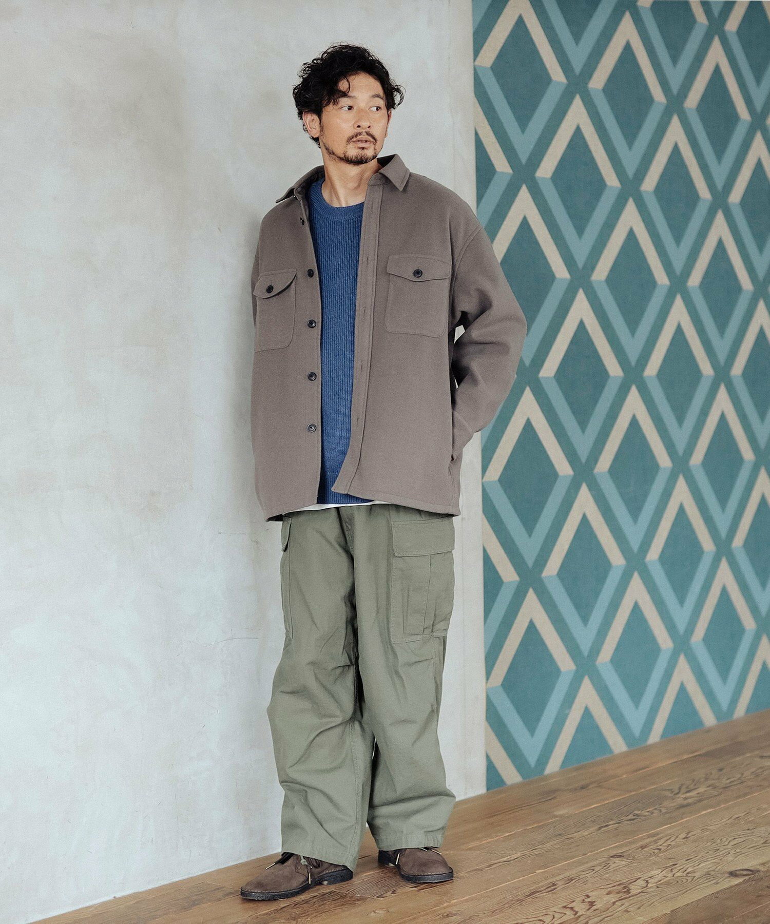 빔즈 B MING by BEAMS 하이브리드 멜튼 CPO 블루종 자켓 2컬러 이미지 6
