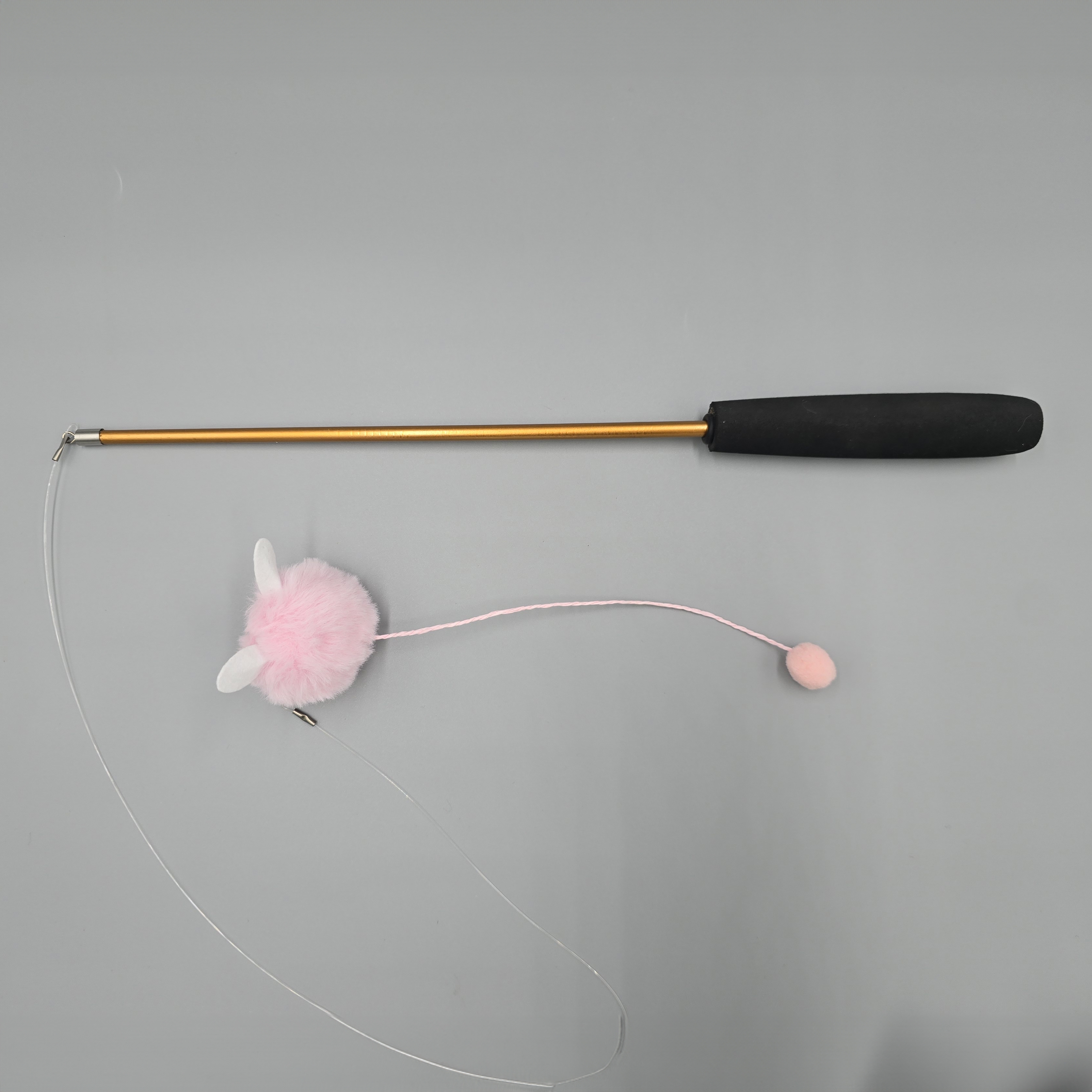 ABIBI'S GOMULSANG  수제 고양이 장난감 리필 낚시대 복슬복슬 천연깃털 복슬 토끼 이미지 4