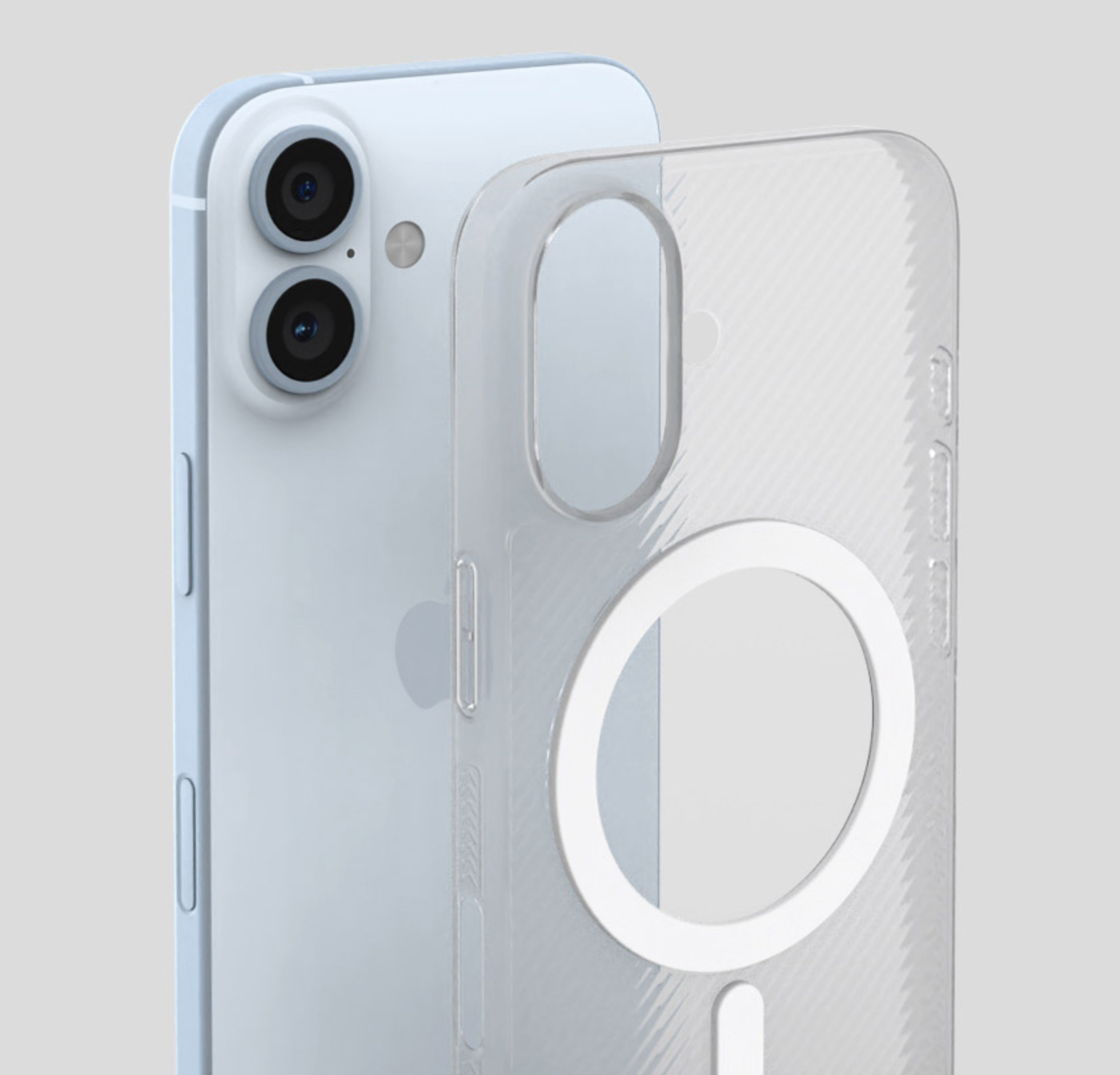 무광 초슬림 하드 맥세이프 케이스 화이트 반투명, 아이폰16e - 상세 이미지 5