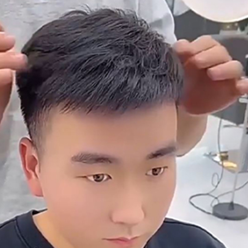 자연스러운 남자앞머리가발  M자 남자인모가발 부분 탈모 - 상품 이미지