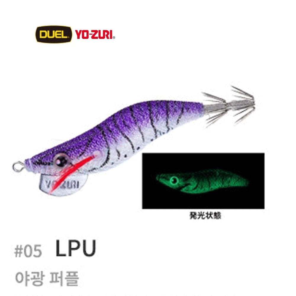 바다루어 요즈리 아오리 갑오징어 수박 고추장 타코 수평 에기 슷테 루어 퍼플, 7.6cm(3인치) - 메인 이미지