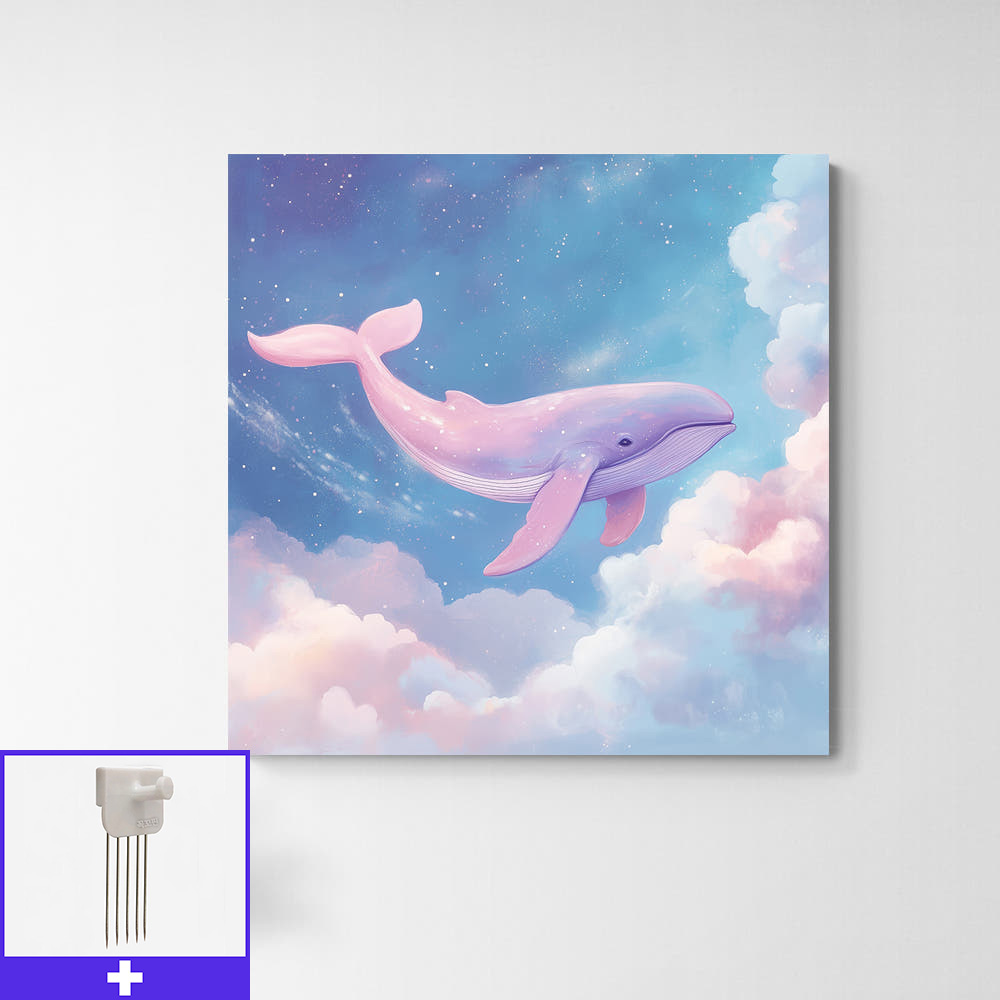 꿈결속고래 80x80cm 캔버스액자 고래그림 - 메인 이미지