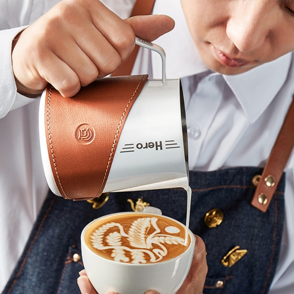 제로히어로 바리스타 튜닝 스팀피쳐 라떼아트 밀크저그 600ml, 블랙 - 상세 이미지 3