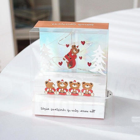 크리스마스 팝업 카드 조명 축하 기념 선물 장식 행사 파티