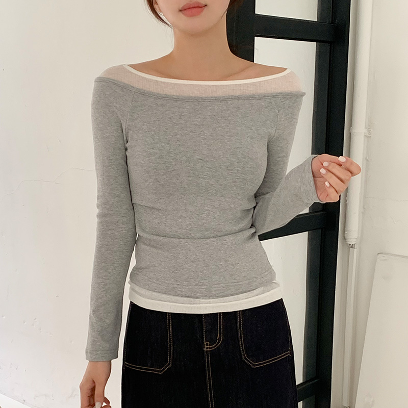 피엘 보트넥 소프트 모달 티셔츠 ts4371 - 상세 이미지 4