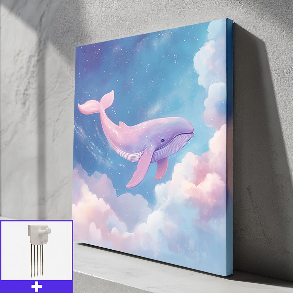 꿈결속고래 45x45cm 캔버스액자 고래그림 - 메인 이미지