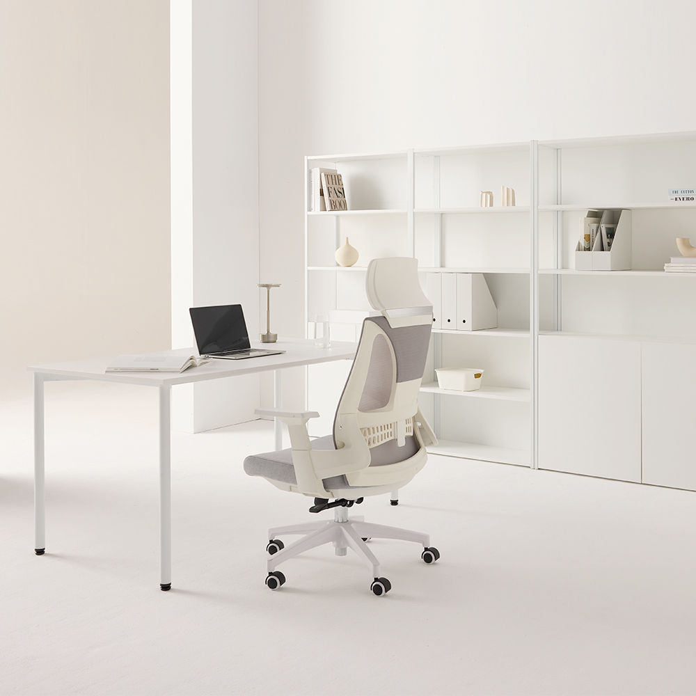티에스퍼니처 두로 철제 선반 수납형 책장 800mm, 5단, 화이트 - 상세 이미지 4