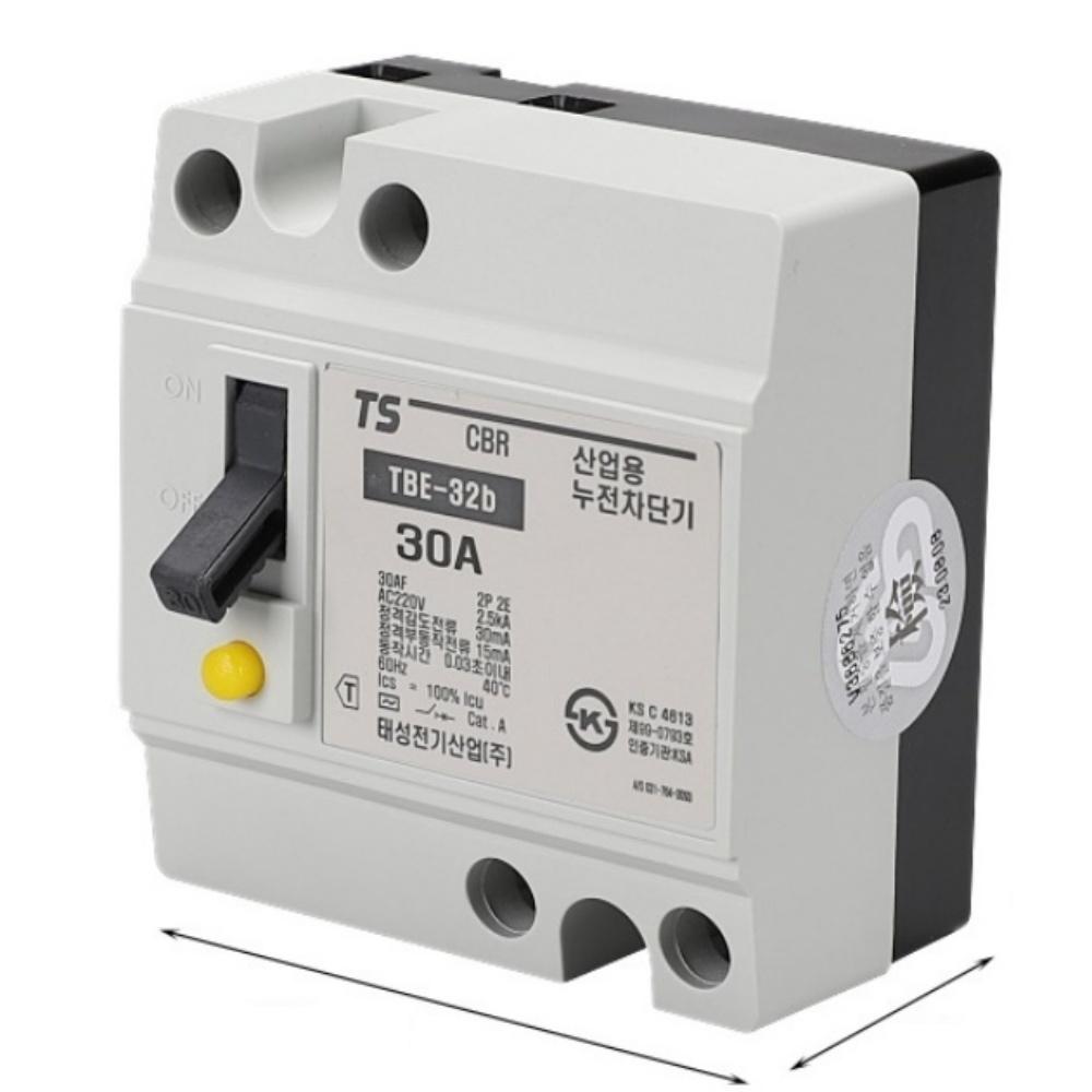 2P 국산 30A 누전차단기30a 산업용 TBE 32B 220V - 메인 이미지
