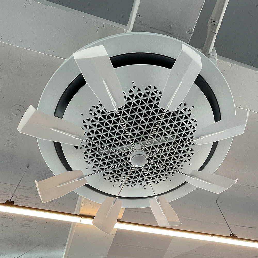 국내제작 천장형 시스템 에어컨바람막이 에어컨 실링팬 바람개비 날개 윈드바이저 PNT-002 - 상세 이미지 4