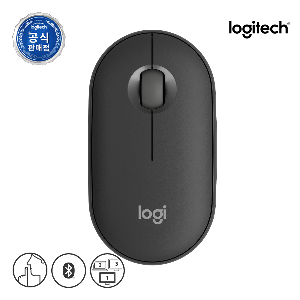 로지텍 코리아 Pebble2 M350S 페블 블루투스 무선 마우스 스모키 블랙 제품 이미지