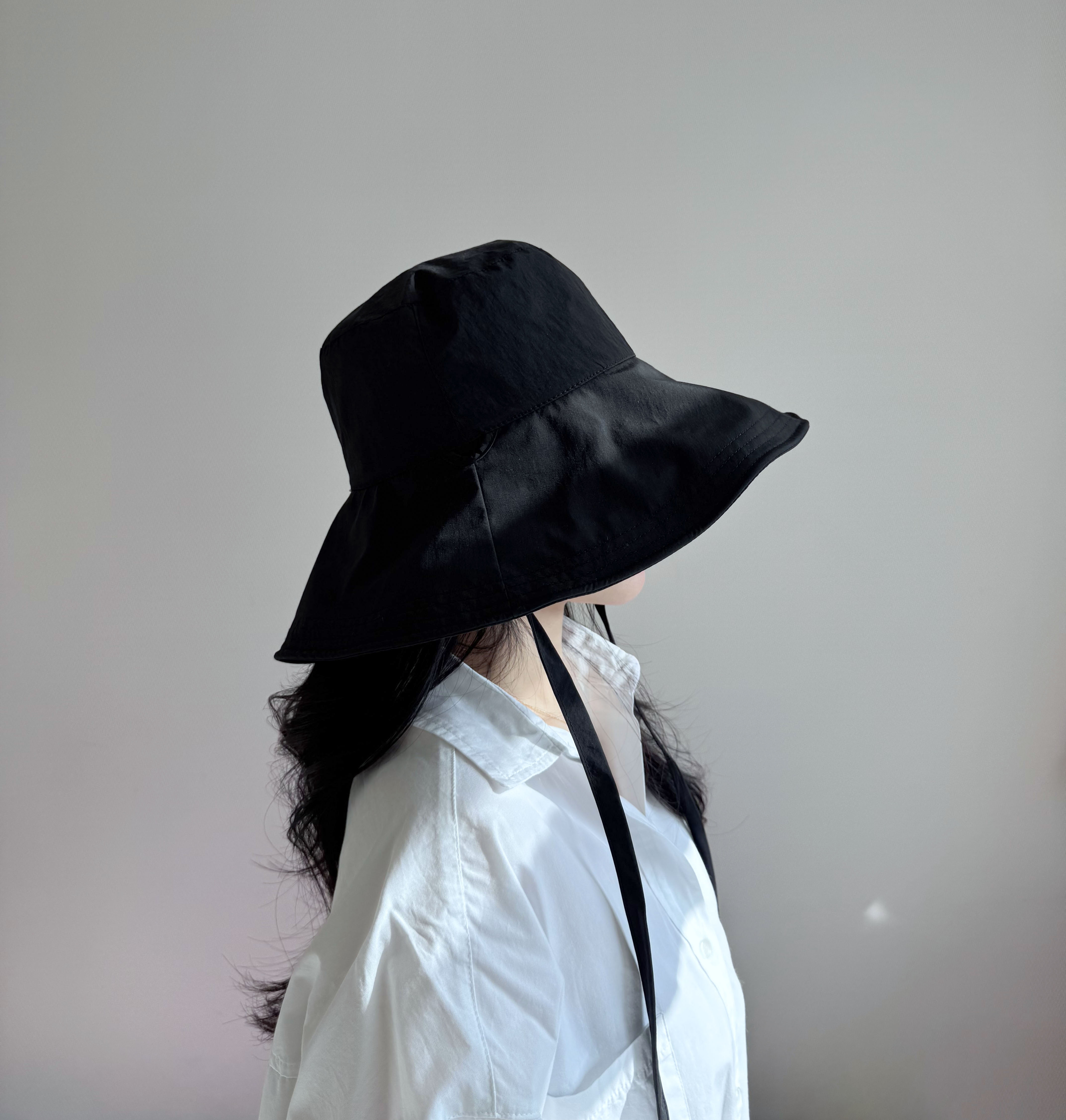 햇빛차단 바스락 챙넓은 리본 끈 여름 모자 여성 휴양지 여행 비치 버킷햇 벙거지 상세 이미지 35