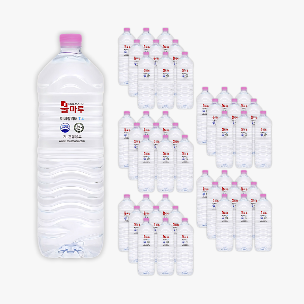 물마루 광천수 알칼리수 알카리수 미네랄물 프리미엄 혼합음료 대용량 2L, 45개