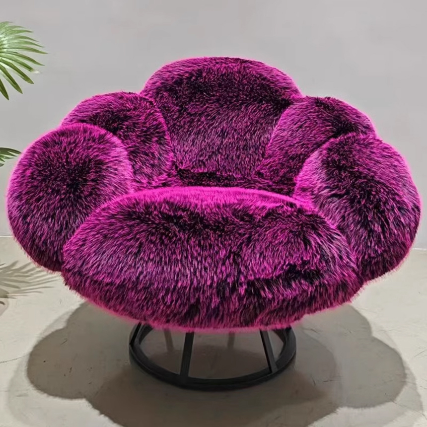 플러시 스위벨 인테리어 회전 라운지 체어 Plush Swivel Chair - 상세 이미지 2
