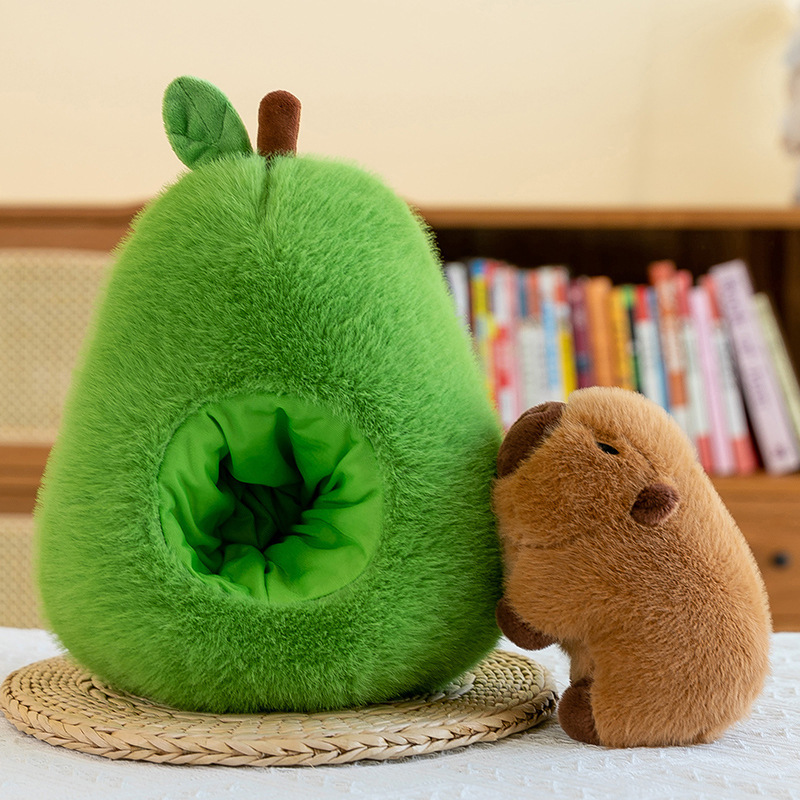 카피바라 아보가도 봉제인형 특대형 초대형 35cm - 상세 이미지 4