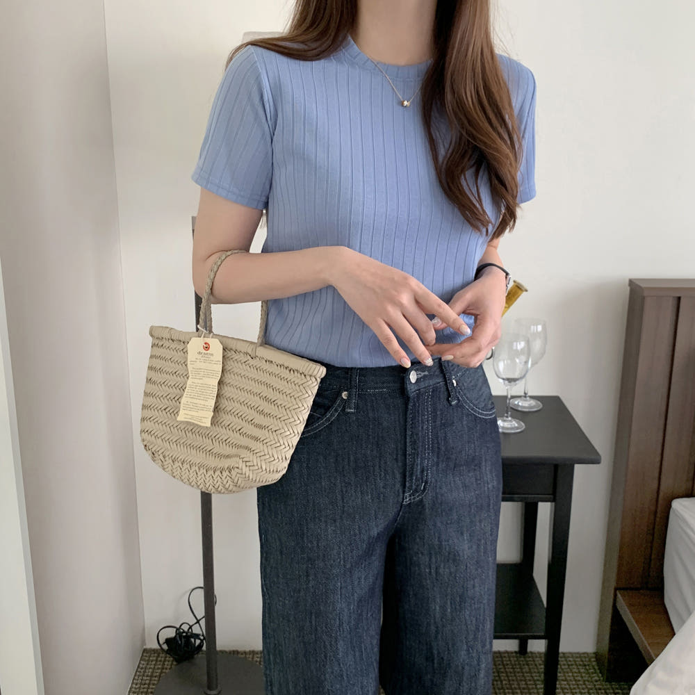 (1+1 무배) 베이직 쫀득 스판 여름 여성 티셔츠 라운드 이너 티셔츠 기본 여자 반팔티