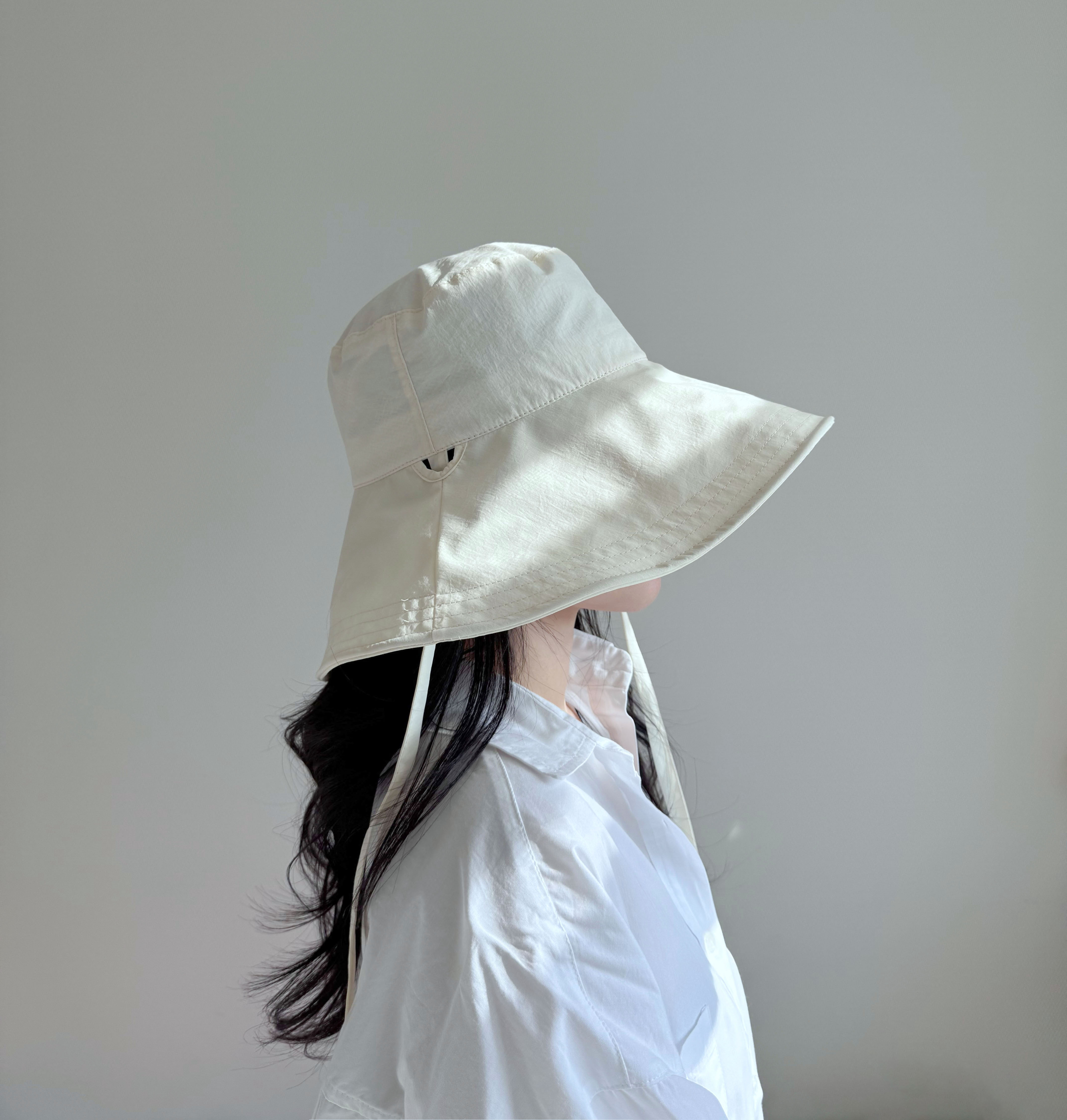 햇빛차단 바스락 챙넓은 리본 끈 여름 모자 여성 휴양지 여행 비치 버킷햇 벙거지 상세 이미지 14