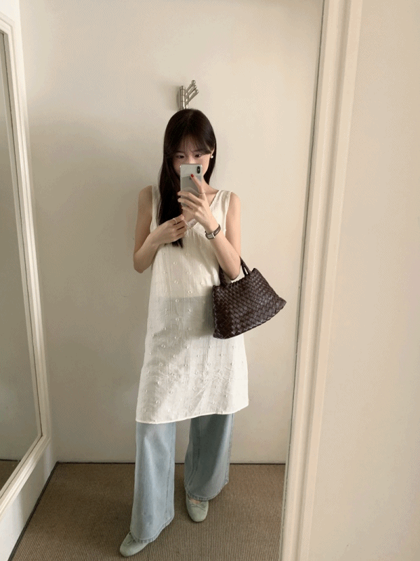 솔래스 자수 시스루 레이스 뷔스트티에 레이어드 원피스