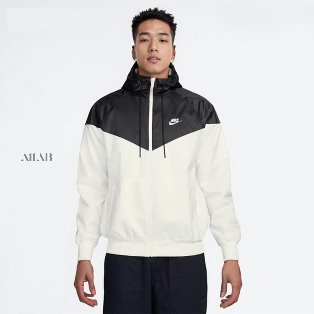 [국내매장판] 나이키 남성 풀집 우븐 자켓 바람막이 간절기 블랙화이트(윈드러너), XL