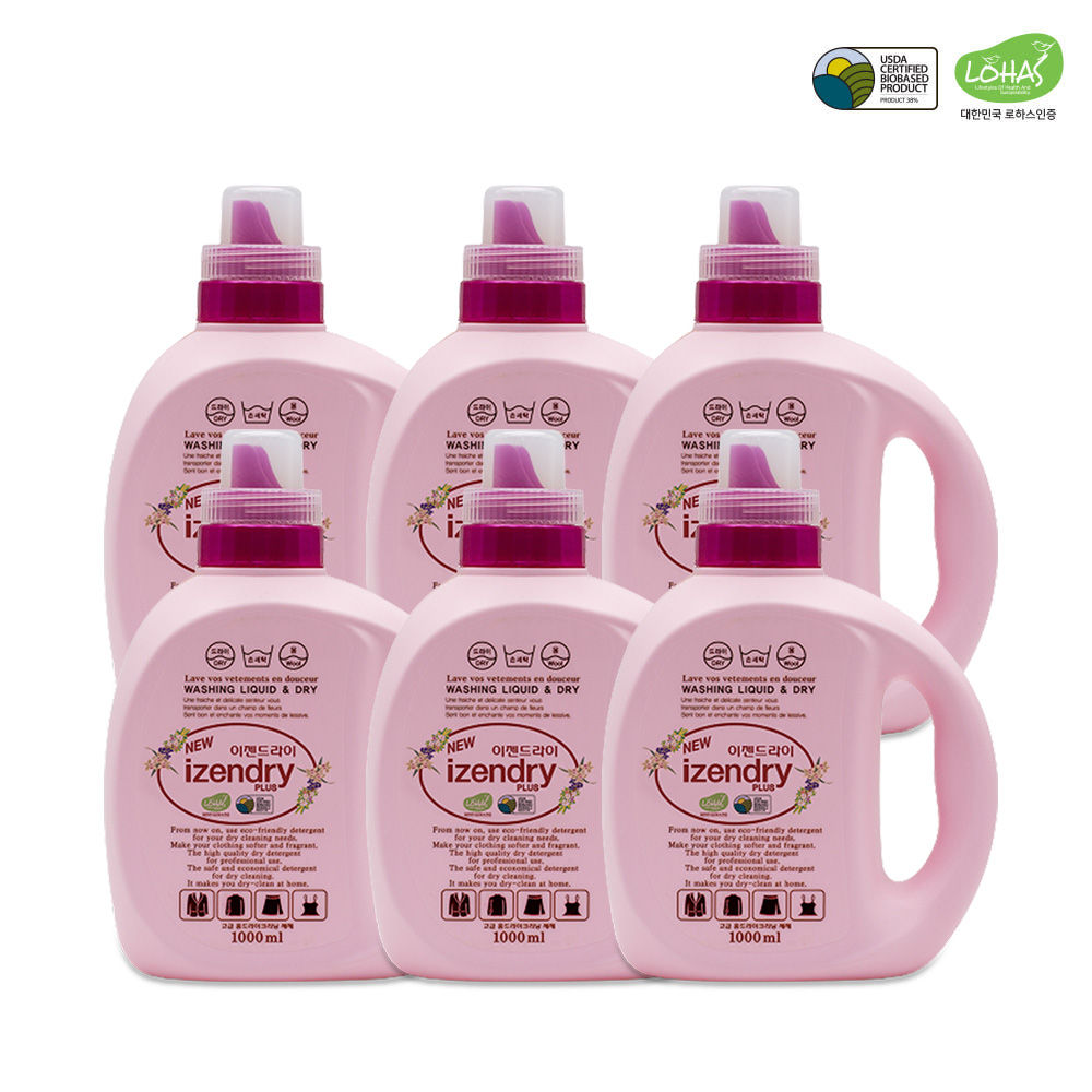 [세제혁명] 홈드라이세제 이젠드라이 플러스 1000ml 6통