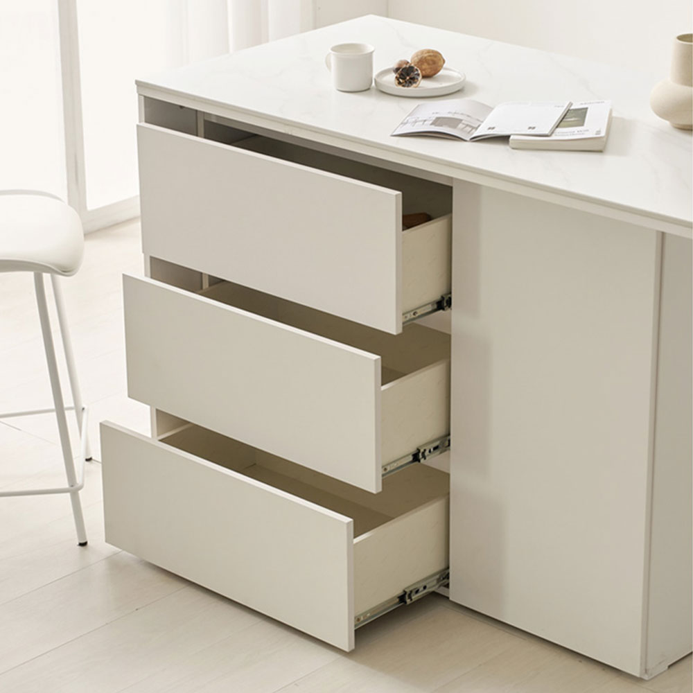 오르세 세라믹 아일랜드식탁 하이 테이블 주방 맘마존 보조 조리대 홈바 1200mm, 화이트(ㄱ자형)