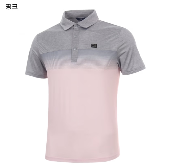 카터앤벅 골프 남성 투톤컬러 포인트 필드룩 골프웨어 스윙 카라 반팔 티셔츠 - 상세 이미지 4
