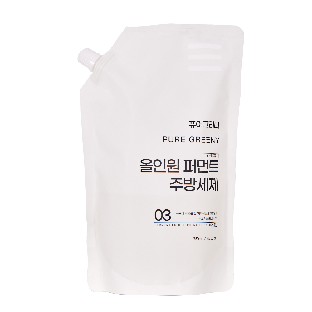 퓨어그리니 EM 맨손 뽀득 천연 1종 주방세제 (리필) - 상품 이미지