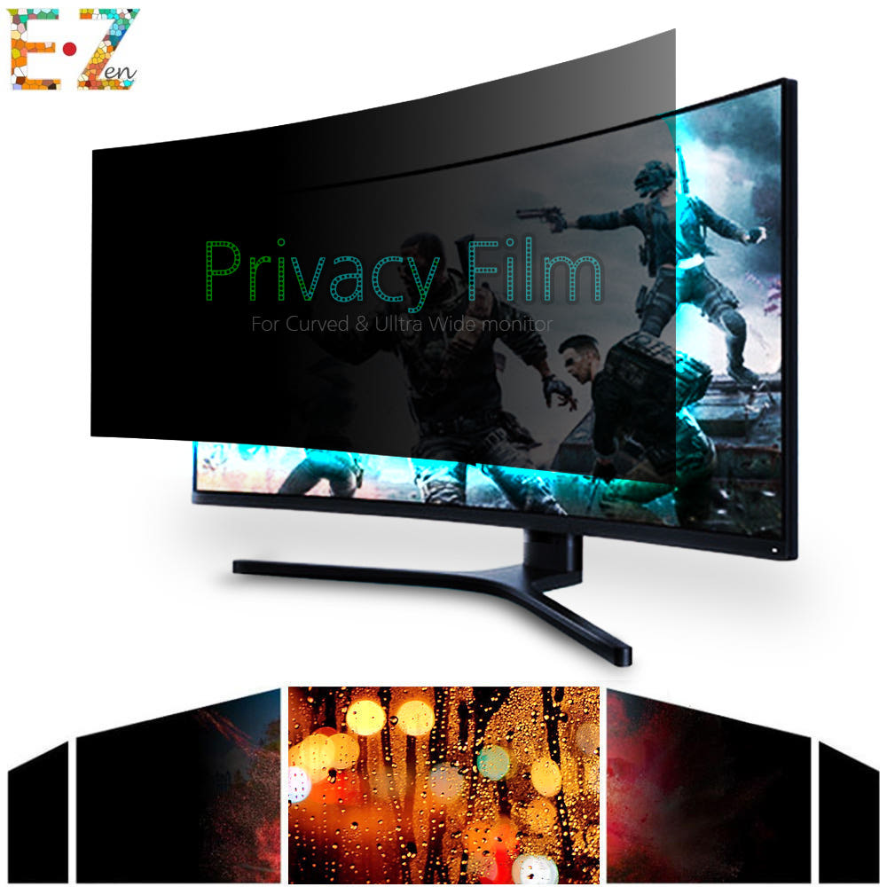 이젠뷰 모니터 보안 사생활보호필름 블루라이트차단 정보 컴퓨터화면보호기 커브드 와이드 24W 제품 이미지